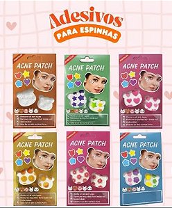 Adesivo Secativo Espinha - Hidrocoloide Divertido Antiacne - 1 Cartela 36 Unidades