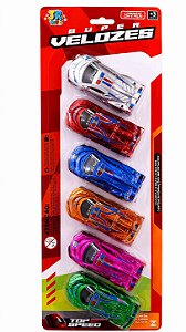 Cartelado Com 6 Carrinhos - Kit Super Velozes – Diversão em Dobro