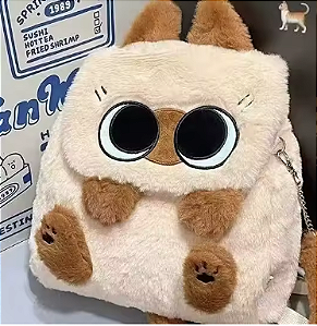 Mochila Infantil De Pelúcia - Bolsa de ombro - Mochila Crossbody - Feminina Infantil