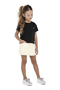 Short Saia Feminino Infantil Jeans Off- Ref 75352 - Coloritta