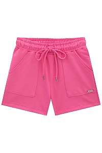 Shorts Feminino Infantil em Molevisco Infanti -Pink REF60146