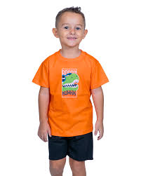 Conjunto Masculino Camiseta Dinossauro Laranja e Bermuda Moletinho Preta
