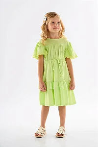 Vestido Infantil em Meia Malha (Verde) - Ref 45736 Up Baby