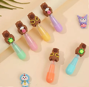 Conjunto de Canetinha Marcadores Capivara 3D / Marca - Texto 6 Cores