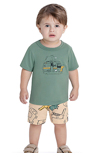 Conjunto Infantil Masculino Dinossauro Bebê - Elian - Ref 201205
