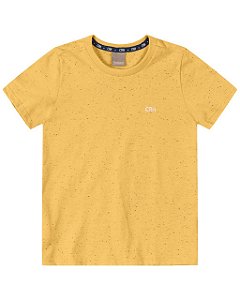 Camiseta Masculina Infantil Manga Curta com Bordado Carinhoso -Amarelo/Verde/Vermelho REF92757