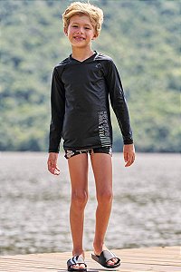 Conjunto de Camiseta e Sunga em Malha UV Dry com Proteção UV 50+ - Ref 77628 LucBoo