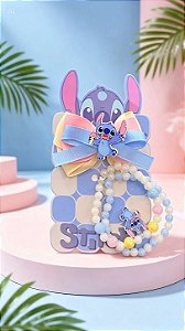 Kit com 1 Presilha Stitch e 2 Pulseiras Stitch - Kit Stitch