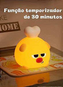 Luminária De Silicone - Luz Led Noturna - Sensor Touch - Cachorrinho Fofa