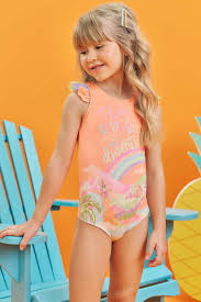 Maiô em Malha Feminino Infantil Uv Dry com Proteção Uv 50+ Ref -74126 - Infanti
