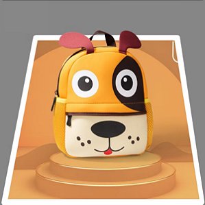 Mochila Infantil 3D Animais Zoo Escola Resistente Impermeável - Meninos Meninas