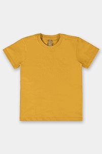 Camiseta Manga Curta em Meia Malha Mostarda - Ref 45383 - Up Baby