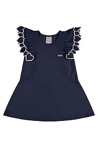 Vestido Menina Infantil - Corações Malha - Colorittá - Ref73407