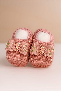 Sapatinho Tricô Antialérgico Feminino Bichinhos
