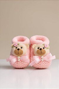 Sapatinho Tricô Antialérgico Feminino Bichinhos