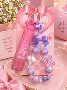 Brilho Labial - Lip Gloss - Com Chaveiro - Pulseira