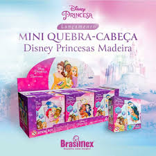 Quebra-Cabeca Madeira Mickey e Princesas Mini 10 peças - Brasilflex