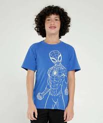 Camiseta Infantil Masculina Manga Curta Homem Aranha - Marvel - Cores