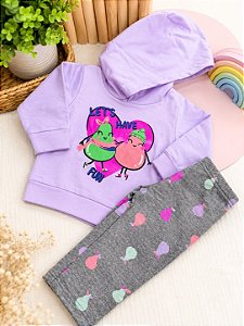 Abrigo Feminino Bebê Moleton Com Capuz - Malwee Kids - Ref 91405