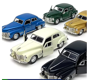 Carro Cadillac - Miniatura Colecionável - Metal Fricção - Portas Abertas - Pneus Borracha
