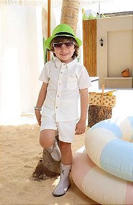 Conjunto Masculinino Infantil Camisa e Bermuda - Conjunto Guilherme - OFF