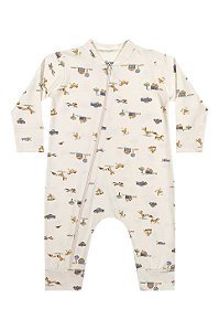 Macacão Bebê Menino - Ml Estampado Com Zíper - Elian - Ref 211732