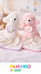 Naninha Com Bichinho de Pelucia e Prendedor de Chupeta- Feminino Infantil - Paninho de Bebê
