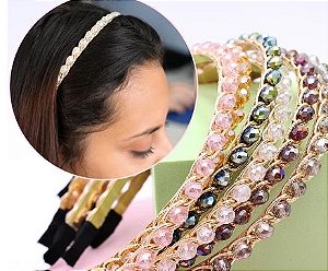 Tiara de pedrinhas - Arquinho com Pedrinhas de luxo