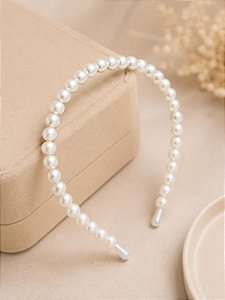 Tiara de Perolas - Arquinho com Perolas de luxo - Tiaras Delicada Feminina - Pérola Luxo - Arco Cabelo