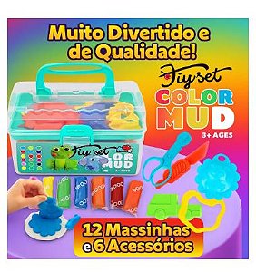 Maletas De Massinhas - 19 Peças - Massas E Acessórios Modelar - Diu Set