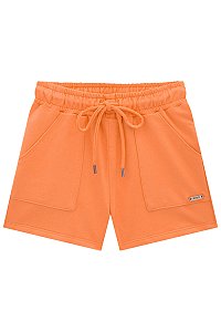 Shorts Feminino Infantil em Molevisco Infanti -Laranja REF60146