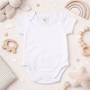 Body Bebê - Básico Branco - Manga Curta - Unissex