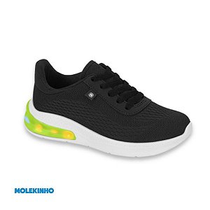 Tenis Masculino Infantil com Cadarço Molekinho -Preto REF2848210