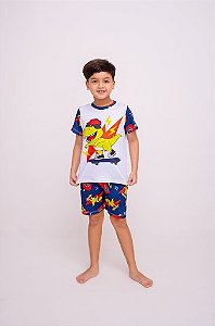 Pijama Masculino Infantil Dinossauro MC Colora