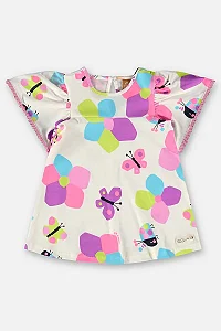 Vestido para Bebê em Meia Malha (Off White) - Ref 45546 Up Baby