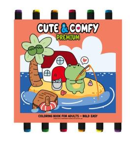 Cute & Comfy - Coloring Book for Adults - Premium - Livro de Colorir Adulto
