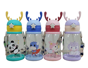 Garrafa De Água Infantil com Alça Portátil Criança Garrafinha