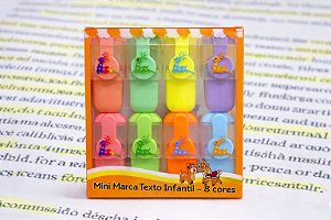 Kit c/ 8 Mini Marca-Texto - Bichinhos
