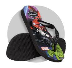 Havaianas Kids Chinelo Infantil Top Marvel II  Herois  - Preto 0090