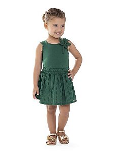 Conjunto Infantil Menina - Colorittá - Blusa e Saia Com Short - Ref 73464