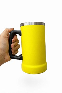 Caneca Térmica 710ml - Inox Cerveja Chopp Copo com Alça - Parede Dupla Camada Isolamento Vacuo Premium