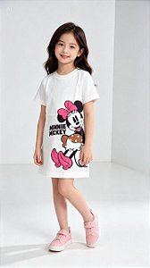 Vestido Feminino Infantil Básico Off - Minie Rosa - Zara