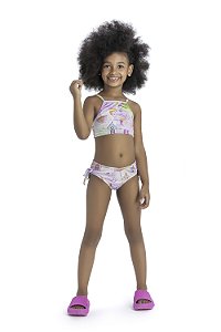 Biquíni Infantil Menina Beach Estampado com Proteção UV - Elian - Ref 231952