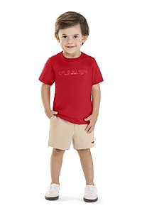 Conjunto Masculino Infantil Camiseta e Bermuda Sarja - Coloritta - Ref 72220