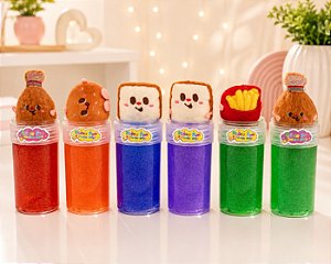 Pote de Slime Com Bichinho de Pelucia - Cores