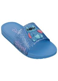 Chinelo Disney Stitch Azul Slide - Grendene Kids - Ref 22994