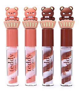 Gloss Labial Hidratante - Teddy 3ml - Choko Gloss - Vivai - Chocolate