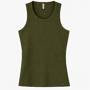 Blusa Regata Nadador Canelada - Adulto Feminina - Malha Canelada - Marialicia - Ref 52267