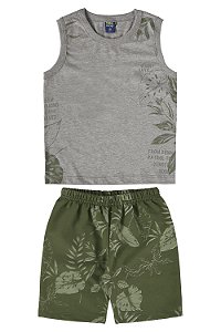 Conjunto Infantil Masculino Estampa Folhagem - Ref 18045 - Bee Loop
