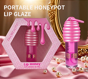 Gloss Lip Honey - Gloss Mel Morango Rosa